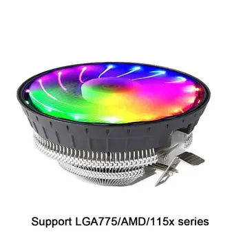 RGB LED Šviesos Heatsink Aušinimo Ventiliatorius Silent CPU Aušintuvo lgA 775 AM2