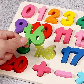 Vaikai Medinė Dėlionė Valdybos 3D Abėcėlės, Skaičių Kūdikių Laišką Skaitmeninis Geometrinis Montessori Ankstyvasis ugdymas Švietimo Žaislai Vaikiška