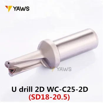 1PCS U-gręžtuvai 2D WC-C25-2D SD18/SD18.5/SD19/SD19.5/SD20/SD20.5 drilling18-20,5 MM įterpti pjovimo dril naudoti įterpti WCMT03