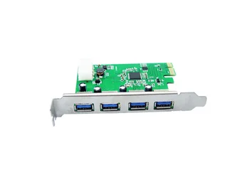 PCI Express 4-port USB3.0 Konvertuoti Kortelės Adapteris, skirtas Darbalaukio Parama, Win, Mac OS