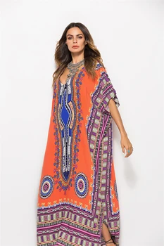Pavasario/Vasaros 2019 Moterų Suknelė Plius dydžio Karšto Pardavimo Pietų Amerikos Stiliaus Spausdinti Atsitiktinis Mados Suknelė, Chalatas, Paplūdimio Suknelė