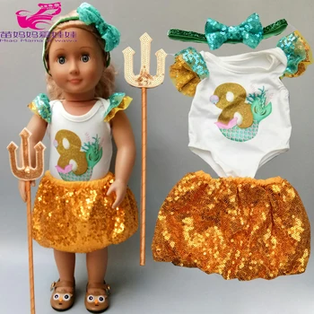 43cm reborn baby Doll china suknelė Skeptrą ir 18 colių mergina amerikos lėlės drabužiai, apranga
