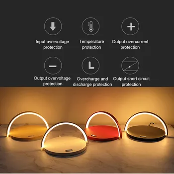LED Stalo Lempa su Qi Greitai, Belaidis Kroviklis, USB Mokamas Lentelė Naktinės Šviesos Nešiojamų WHShopping