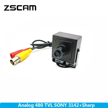 ZSCAM Naują Atvykimo VAIZDO Mini Analogas 480TVL Kamera Sony CCD 3142+Aštrių Chip Home Security Box Spalva Laidinio Stebėjimo Kameros