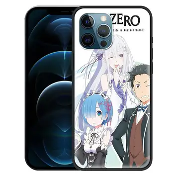 Anime Re Nulio Ram Rem Minkštos Prabangos Telefono dėklas skirtas Iphone 11 12 Pro Max Mini SE XR X XS 8 7 6 5 5c Plius Galinį Dangtelį Coque Fundas