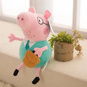 Mielas Peppa Pig George Tėtis, Mama, 4 Vnt/Set 25-30 CM Anime Pliušiniai Žaislai Įdaryti Lėlės Šeimos Paketas Vaikų Dovanų