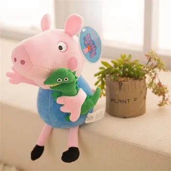 Mielas Peppa Pig George Tėtis, Mama, 4 Vnt/Set 25-30 CM Anime Pliušiniai Žaislai Įdaryti Lėlės Šeimos Paketas Vaikų Dovanų