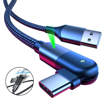 FONKEN USB C Kabelio XIaomi Mi 9 C Tipo Įkroviklis, Skirtas Samsung Kabelis 180 Laipsnių Pasukti Įkroviklio Kabelį Mobiliųjų Telefonų Priedai
