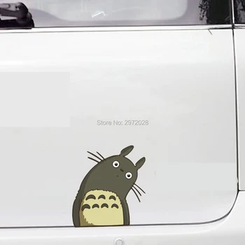 10 x Naujas Gražių Animacinių filmų Kūrybos Totoro Kreivas Kaklas, Veikiantis Mielas Automobilių stiklai, Galinis Stiklas Skirtumas Lipdukas Automobilių Reikmenys Decal