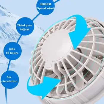 2020 Naujas Reguliuojamas Vasaros Vėsinimo, Oro kondicionavimo Drabužius su Ventiliatoriumi Drabužius USB Įkrovimo Ventiliatorius Drabužius Lauko Žvejybos Drabužių