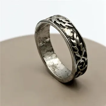 Naujausias Dizaino Senovės sidabro Žiedai Moterims Tuščiaviduriai Iš Metalo Derliaus Žiedai bižuterijos Pigiai