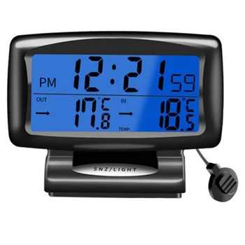 Automobilio Led Termometras Laiko Elektroninis Laikrodis Žiūrėti Automobilį Naktį Šviesos Laikrodis Temperatūros Ekranas Automobilio Salono Produktų Šviesos Auto Ac