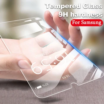 Skaidri Apsauginė Stiklo Samsung A50 50 SM A505F Screen Protector Galaxy A40 A70 A30 A10 A80 M20 M30 Saugos Stiklo Plėvelės