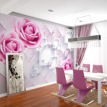 Papel de parede 3d didelių rožių sienų tapetai sienų fone, TV, sofa popieriaus parede sienos popieriaus Namų Puošybai