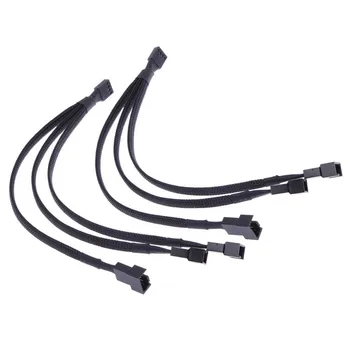 Išplėstinė Adapterio Kabelį Naują 4pin Fan 3 x 4pin/3pin PWM kabelio ilgintuvas 4pin 3 Būdais Y Splitter Cable