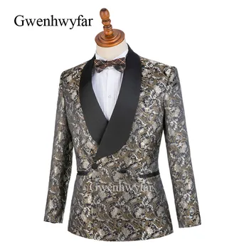 Gwenhwyfar Skara Black Atvartas Aukso Modelis Vyrų Kostiumai Juodas Pritaikyta Dizaino Slim Fit Groomsmen Vestuvių Tuxedos Šalies Prom Vyrų Kostiumas