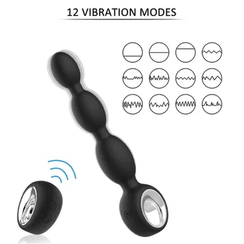 Vibracija Vyrų Prostata Massager Analinio Sekso Žaislus Vyras Gėjų Analinis Vibratorius Stimuliacija Butt Plug Analinis Granulės Suaugusiųjų Erotinis Žaislas