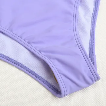 Moterims Seksualus vientisas Pacthwork Jumpsuit Žalia Violetinė Deepwear Paplūdimio Rankšluosčiai Push-up Bikinis Rinkiniai de trajes baño 2021 #05