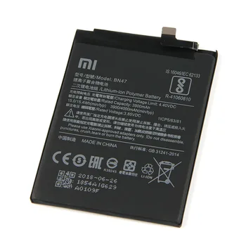 Originalus Xiaomi Didelės Talpos BN47 Telefono baterija Xiaomi Redmi 6 Pro Mi A2 Lite 3900mAh