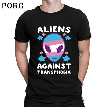 Užsieniečių Prieš TransphobiaTshirt Vasaros Cool Mados Marškinėliai Vyrams, Atsitiktinis Marškinėliai Vyrams Viršūnes Tees Negabaritinių Marškinėliai Graphic T Shirt