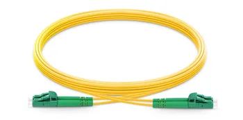 FirstFiber 1 m LC APC LC APC G657A 2 branduolių Duplex Fiber Patch Cable, Megztinis, Patch Cord 2.0 mm PVC OS2 SM Lenkimo Nejautrus
