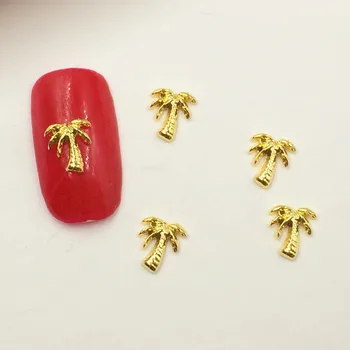 2016 Japonija Mpetit 100vnt/maišelį Nagų Dailės Apdailos Aukso Žiedas Rėmo Kokoso Medžio 3D 