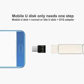 Tipas-C USB-C su USB 2.0 OTG Adapteris, skirtas Xiaomi Mi-A1, Samsung Galaxy S8 Plius Oneplus 5T Pro C Tipo OTG Skaičiuoklė
