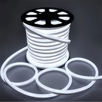 AC110V 220V LED Neon Flex Šviesos 80LEDs/m;su 50m/daug led šviesos virvė Šiltai balta/balta/Mėlyna/Raudona/Geltona/Žalia Nemokamas pristatymas