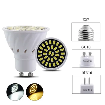 LED spot lempos Lemputė 110V, 220V E27 GU10 MR16 Dėmesio SMD5733 18/24/32 Led spot šviesos diodų (LED) Lemputę, virtuvė, namų dekoro apšvietimas