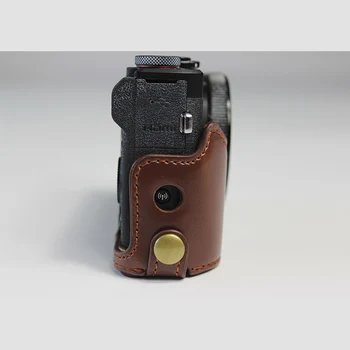PU oda Atveju fotoaparato krepšys Canon G7 X Mark III G7XIII G7X3 G7XM3 Nešiojamų Pusę padengti Kūno Apačioje lukšto