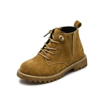 Dolakids Vaikų odos Martin batai Rudens/žiemos kūdikių bateliai berniukų ir mergaičių odiniai batai Vintage batai 2-16 y