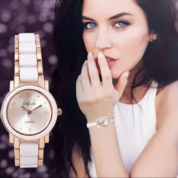 Prabangių Mados moteriški laikrodžiai kvarco Unikalaus dizaino apyrankė laikrodis nerūdijančio plieno apyrankė moterų laikrodžiai su Dovanų Dėžutė #D