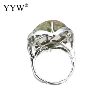Gamtos Perlas akmens Piršto Žiedai Moterims Plokščio Ovalo formos Sužadėtuvių Žiedas Reguliuojamas Derliaus Bague bižuterijos Dropshipping