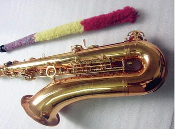Aukštos kokybės naujas tenoras saksofonas Aukso tenoras saksofonas Kandiklį ir byla