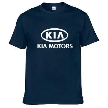Vyrai Trumpas Rankovės KIA Automobilių Logo marškinėliai Vasaros atsitiktinis vyras vientisos spalvos Medvilnės T marškinėliai Vyrams Mados Hip-Hop Harajuku Vyrų Aprengti