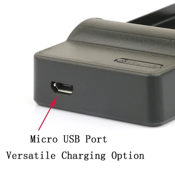 LANFULANG Micro USB Kamera, Baterija, Įkroviklis, Maitinimo Panasonic VDR-D220 VDR-M50 VDR-M70
