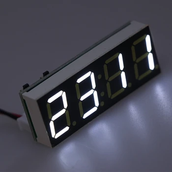 12V 5-24V Elektroninė Voltmeter Termometras, Laikrodis Automobilių Auto LED Monitorius Modulis 35ED