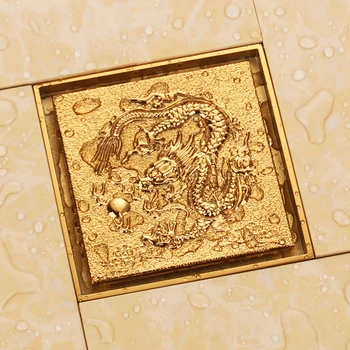 Aukso kieto žalvario 100 x 100mm aikštėje anti-kvapas grindų nutekėjimo vonios kambarys dušo nutekėjimo