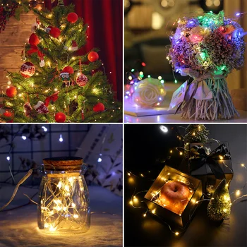 Pasakų LED Šviesos Eilutę kalėdinis namų dekoras atsparus Vandeniui Lauko dekoro Kalėdų ornamentu kalėdų medžio apdaila navidad
