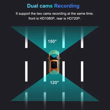 2.2 Colių 4G Automobilių Brūkšnys Cam Automobilių DVR GPS Elektroninės Šunų Dual Camera 1080P HD WIFI Vairavimo Diktofonas Naktinio Matymo automobilių Stovėjimo aikštelė Stebėti