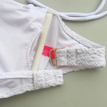Dizaino Nėrinių Deimantų Kristalų Balta Akies Bikini Nustatyti, maudymosi Kostiumėliai, Prekės ženklo Moterų maudymosi kostiumėlį mergina Biquini Maudymosi Kostiumas