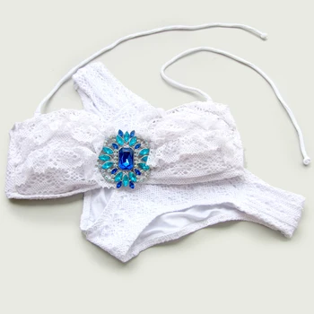Dizaino Nėrinių Deimantų Kristalų Balta Akies Bikini Nustatyti, maudymosi Kostiumėliai, Prekės ženklo Moterų maudymosi kostiumėlį mergina Biquini Maudymosi Kostiumas
