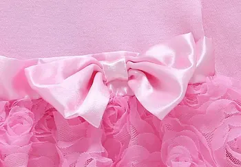 Mergytę 1 metų gimtadienio suknelė rožinės spalvos šalis Lankas mazgas boutique gražūs kūdikių princesė suknelė cute gėlių nėrinių kūdikių suknelės