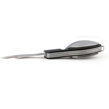 YUIYE naujas prekės ženklas lauko kempingas knief nešiojamieji įrankiai sulankstomas peilis ir šakutė šaukštas atidarytuvas 4 1 lauko kempingas iškylą stalo