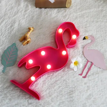 FENGLAIYI Mielas Flamingo LED Naktinis Apšvietimas 3D Marquee Pasirašyti Šalies Ananasų Kaktusas Sienos Lempos Luminaria Gyvūnų LED Namų Dekoro Žibintai