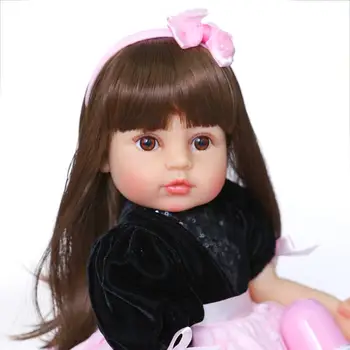 Bebe 55CM naują atvykimo originalus labai švelnus viso kūno silikono bebe lėlės reborn vaikiška mergaitė princesė baby doll vandeniui vonios žaislas