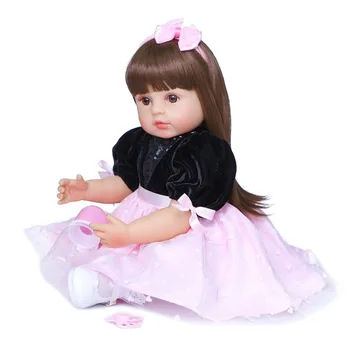 Bebe 55CM naują atvykimo originalus labai švelnus viso kūno silikono bebe lėlės reborn vaikiška mergaitė princesė baby doll vandeniui vonios žaislas