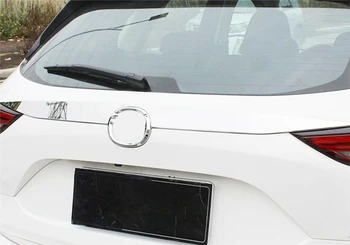 Nerūdijančio Plieno Galinės bagažo skyriaus Dangtį, Uodega Durų Apačioje Dangtelį Streamer Padengti Trim Automobilio Aksesuaras Tinka Mazda CX-5 2nd Gen 2017-2019