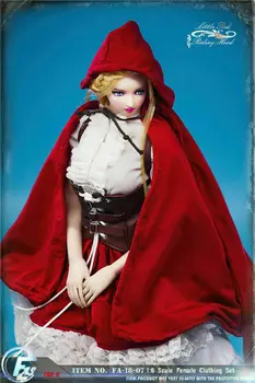 FASToys 1/6 Mažai Raudona Jojimo Hood Gothic Lolita Moterų Drabužiai Nustatytą Skaičių Žaislai