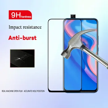 Visiška Grūdintas Stiklas Huawei P Smart Z Y9 Premjero 2019 Pilnas draudimas Screen Protector, Grūdintas Stiklas Kino Visą Klijai stiklo